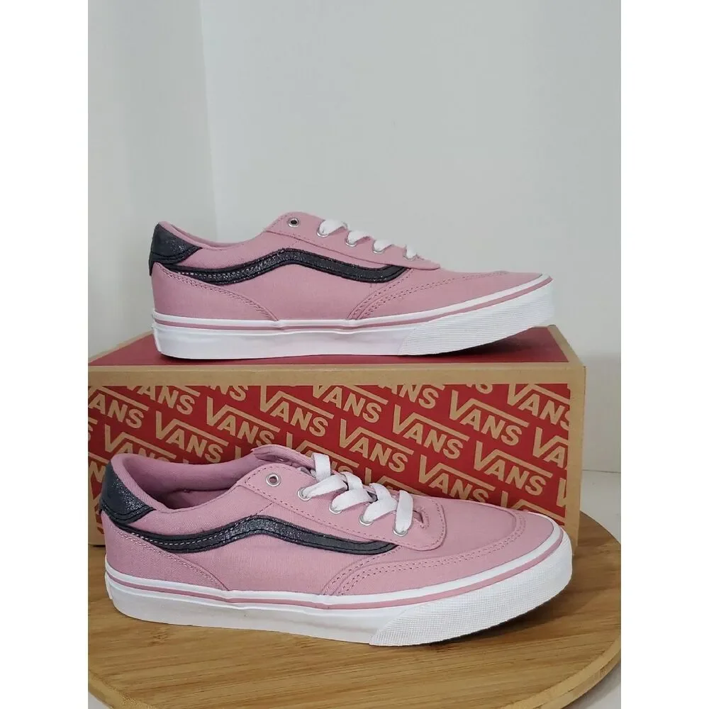 Vans Brooklyn Lifestyle Kid's Sneakers Shimmer Pink Size 6 Big Kid NIB
